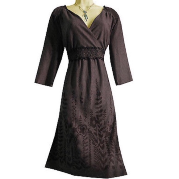 Just My Size JMS Smocked Dress Navy size 18/20 - Picture 2 of 14